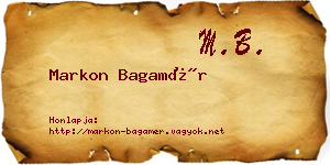 Markon Bagamér névjegykártya